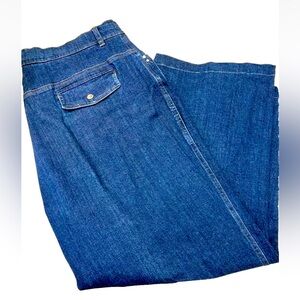 Jones New York Signature Womans Wide Leg Jeans Stretch 18W